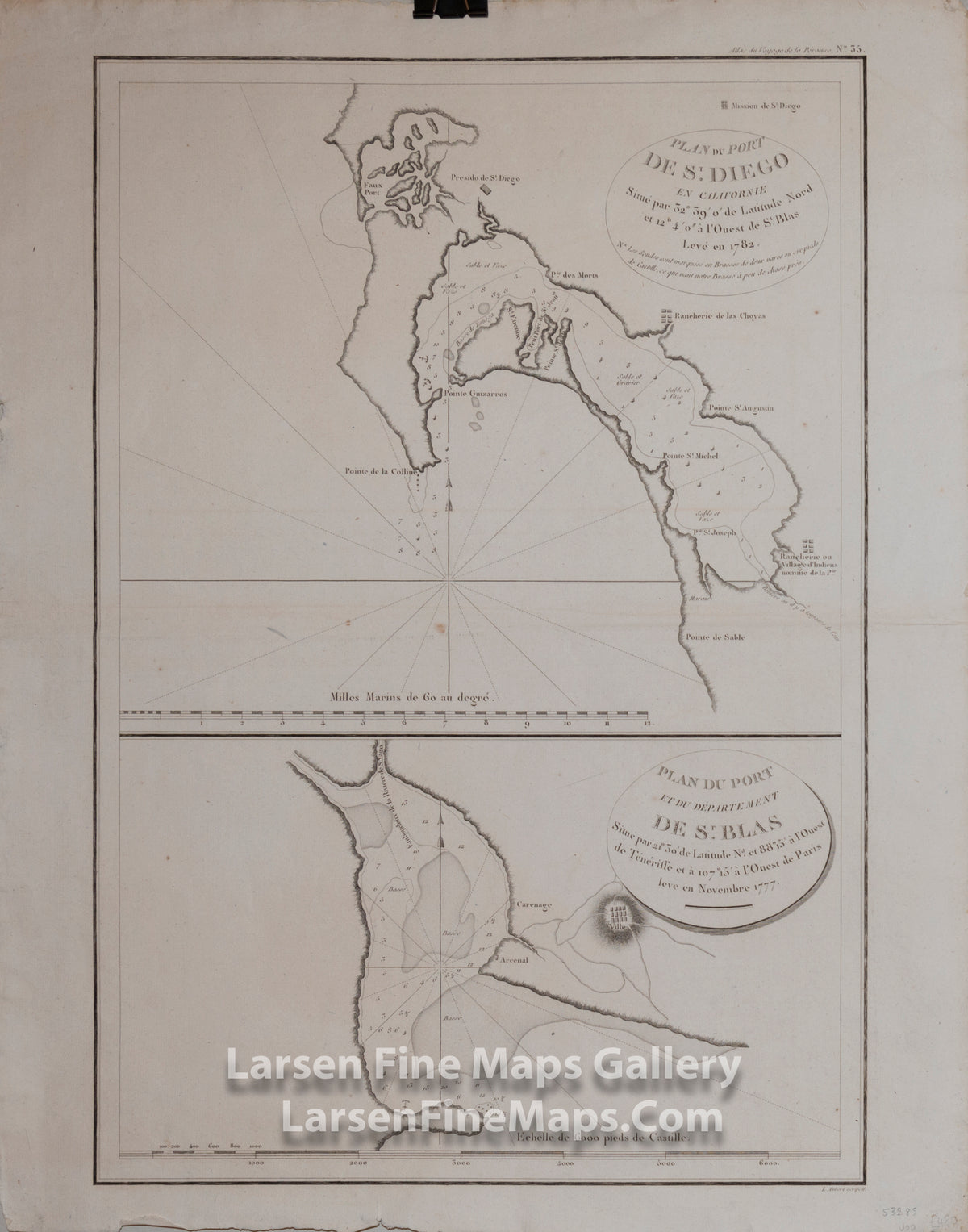 Plan du Port de St. Diego en Californie, La Perouse