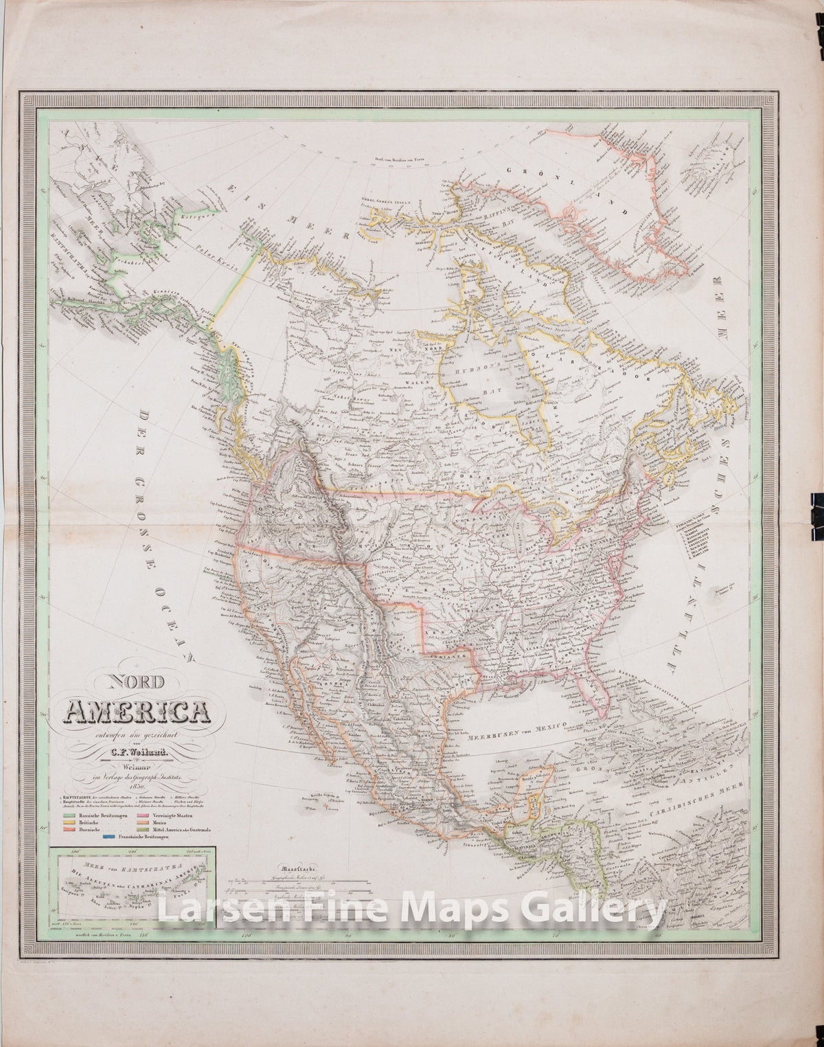 Nord America entworfen und gezeichnet von C.F. Weiland, Weimar im Verlage des Geograph: Institiuts 1830