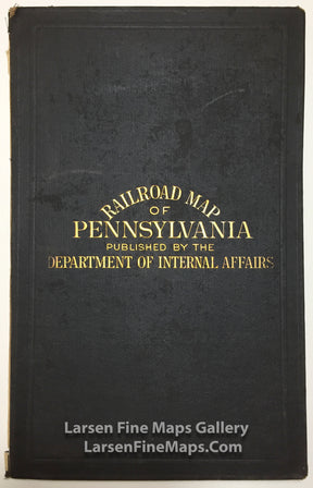 Railroad (Rail Road) Map of Pennsylvania Case Back