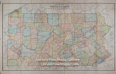 Railroad (Rail Road) Map of Pennsylvania, J. Sutton Wall, Bureau of Railways