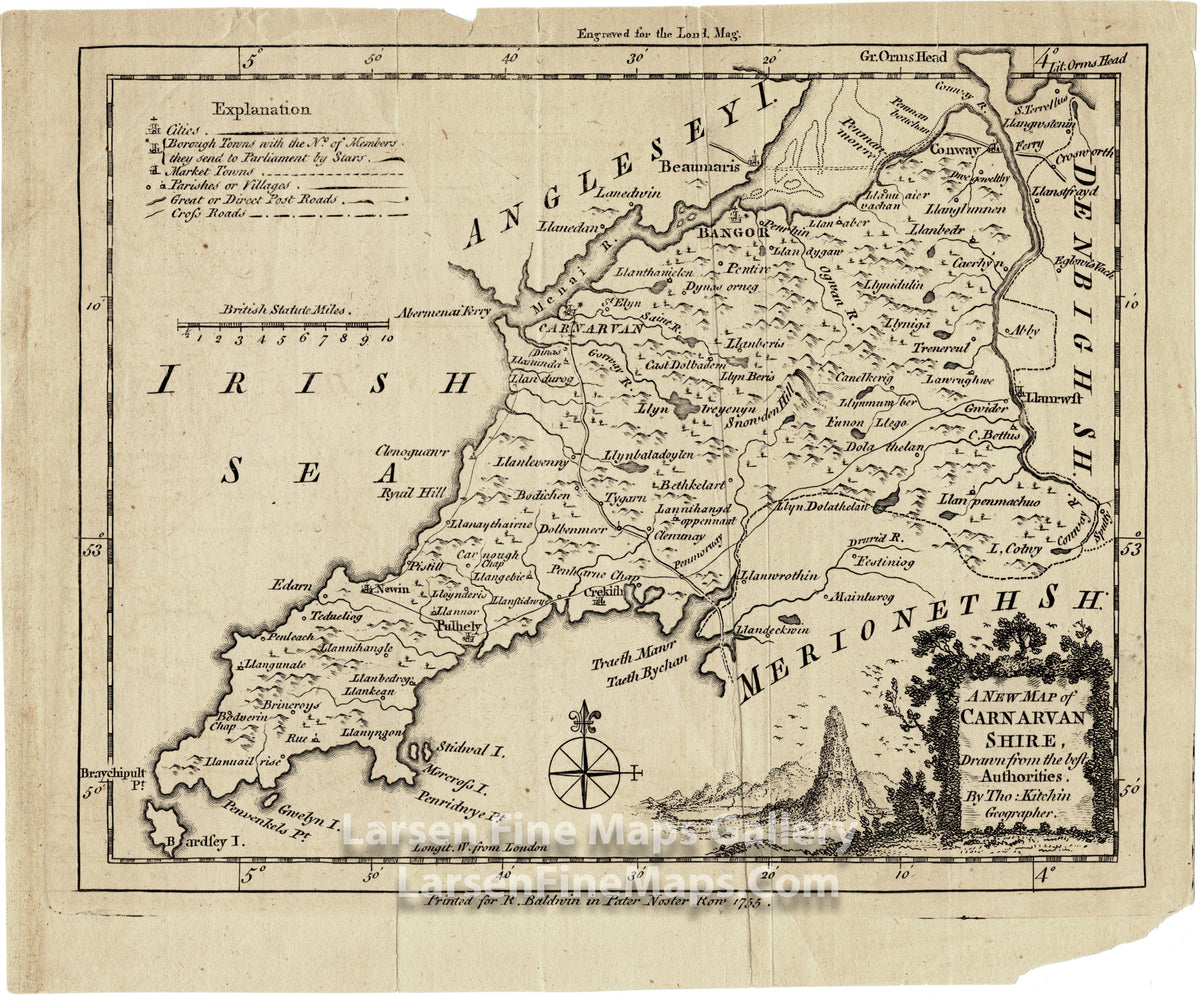 A New Map of Carnarvan Shire Drawn from the best Authorities, Thomas Kitchin