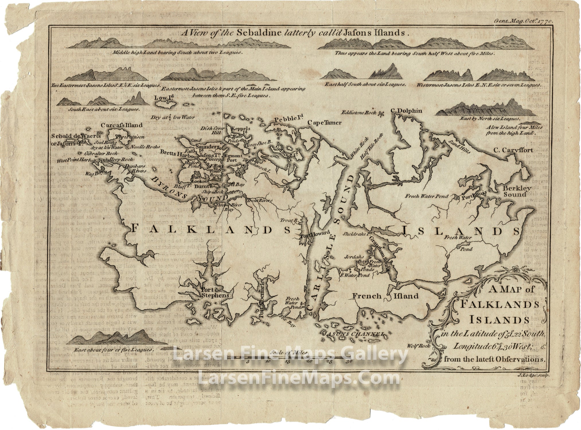 A Map of Falklands Islands from the latest Observations, Gentleman's Magazine, London