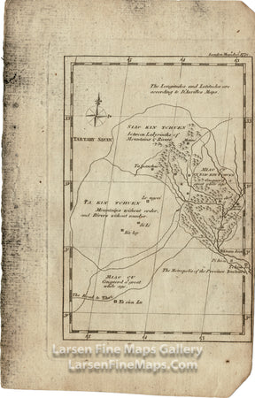 A Map of the Revolted Kingdom of Kin Ciuan, London Magazine