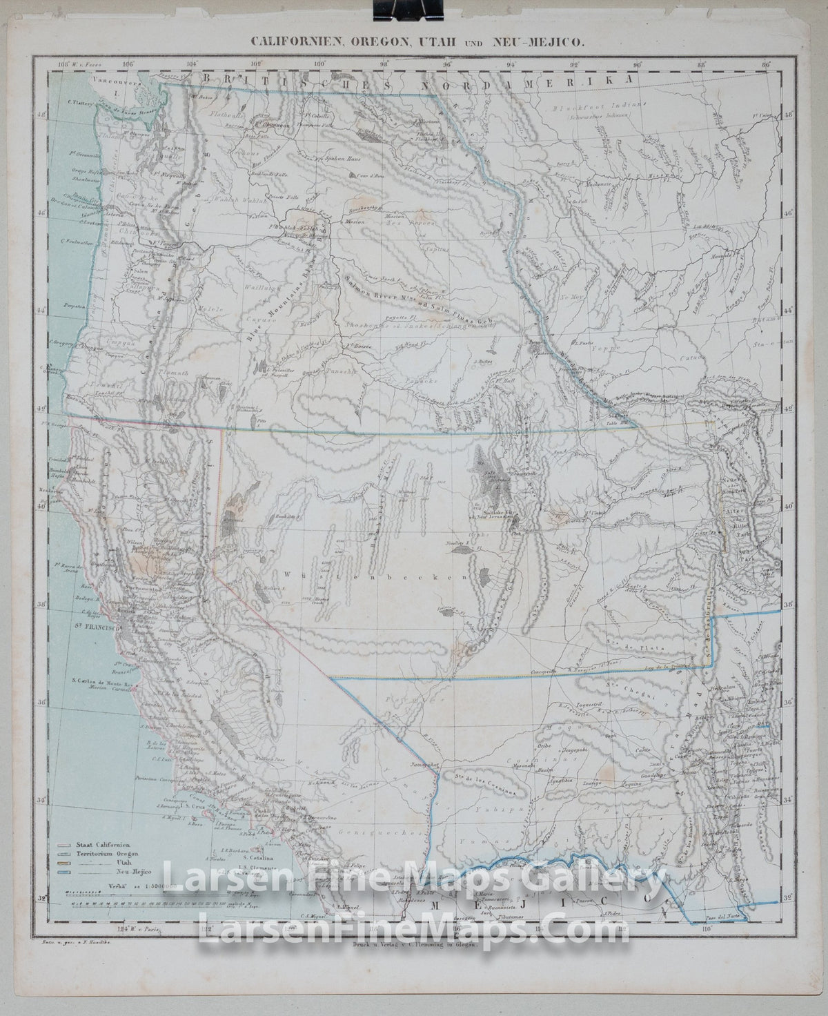 Californien, Oregon, Utah und Neu Mejico, Carl Flemming, F.