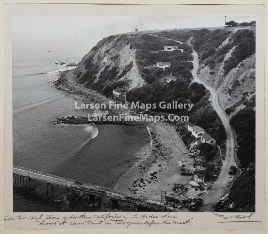 Original Silver Gelatin Photo of Dana Point, California. Paul Briol