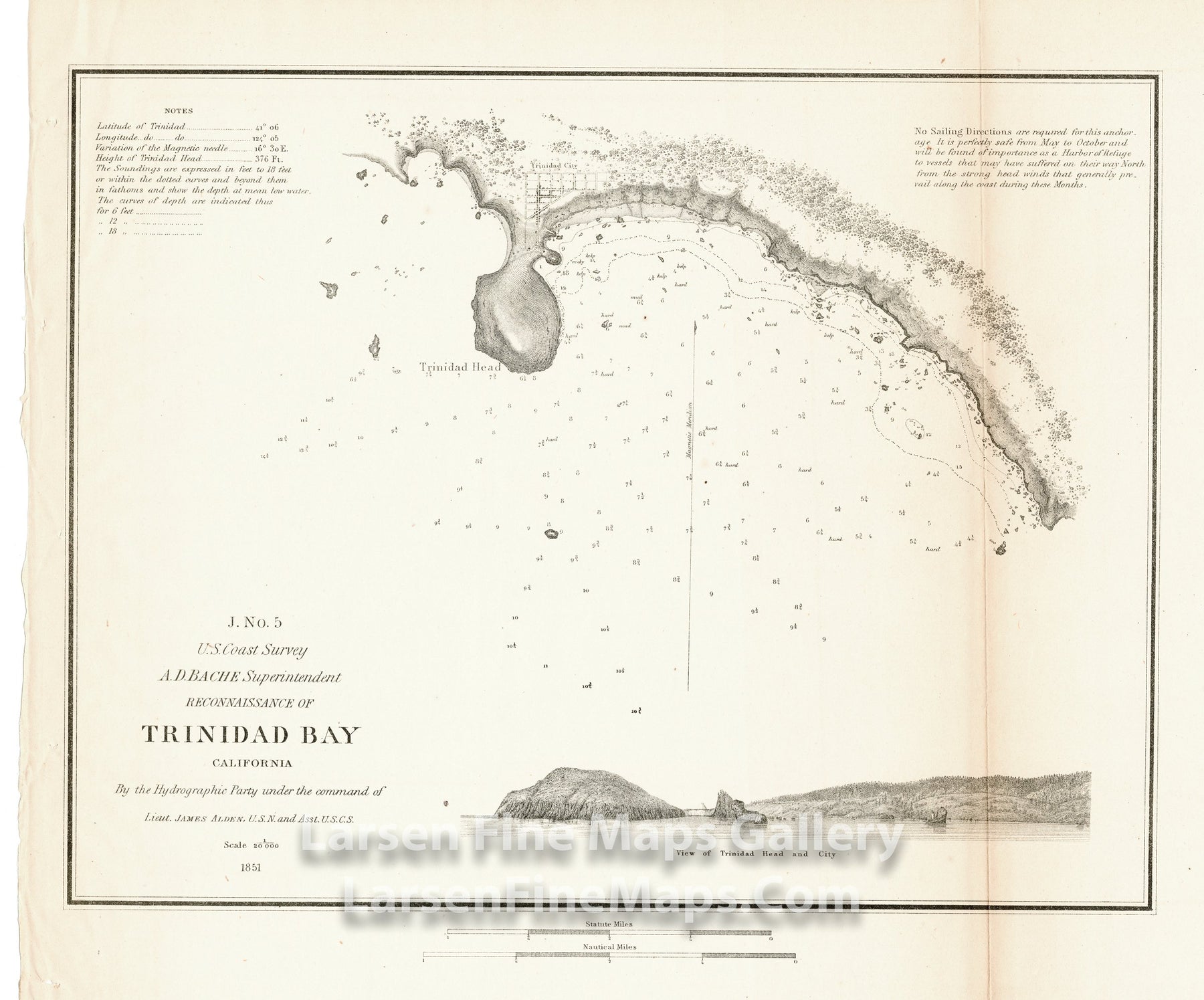 Reconnaissance of Trinidad Bay California U.S. Coast Survey