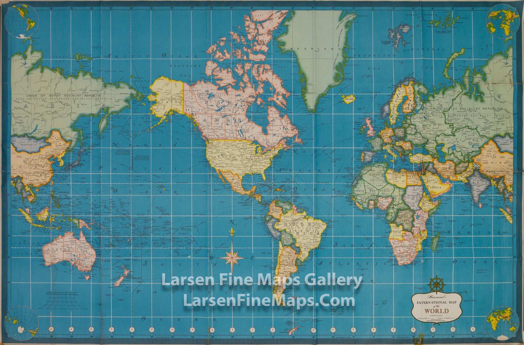 Hammond's International Map of The World on Mercator's Projection