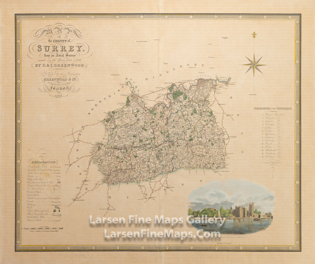 Map of the County of Surrey