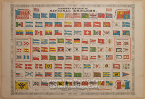 Johnson's New Chart of National Emblems A.J. Johnson 