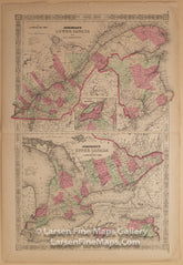 Johnson's Lower Canada & New Brunswick. Johnson's Upper Canada