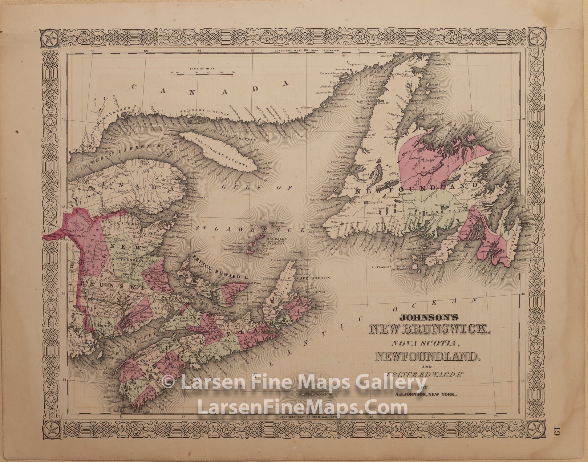 Johnson's New Brunswick, Nova Scotia, Newfoundland, & Prince Edward Island A.J. Johnson 