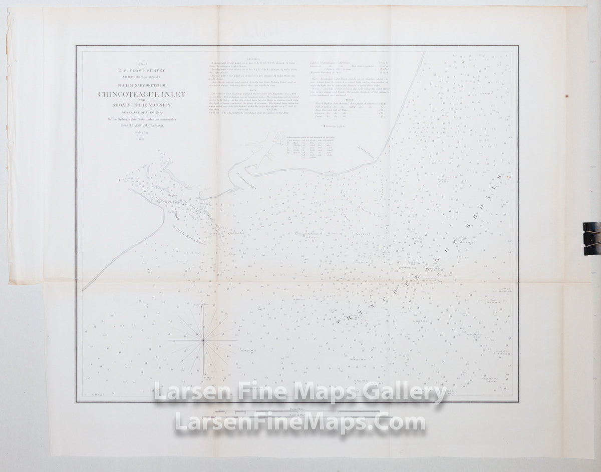 Preliminary Sketch of Chincoteague Inlet and Shoals in the Vicinity Sea Coast of Virginia U.S. Coast Survey