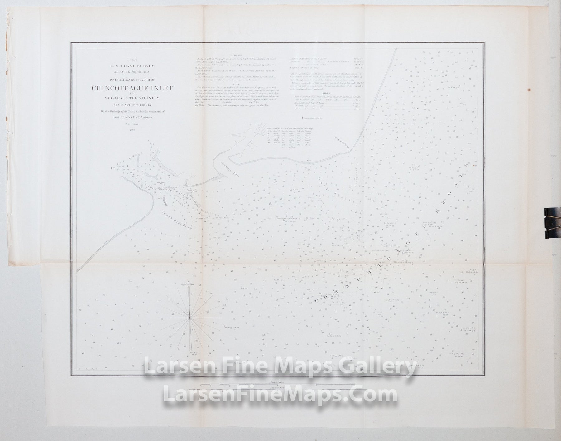 Preliminary Sketch of Chincoteague Inlet and Shoals in the Vicinity Sea Coast of Virginia U.S. Coast Survey