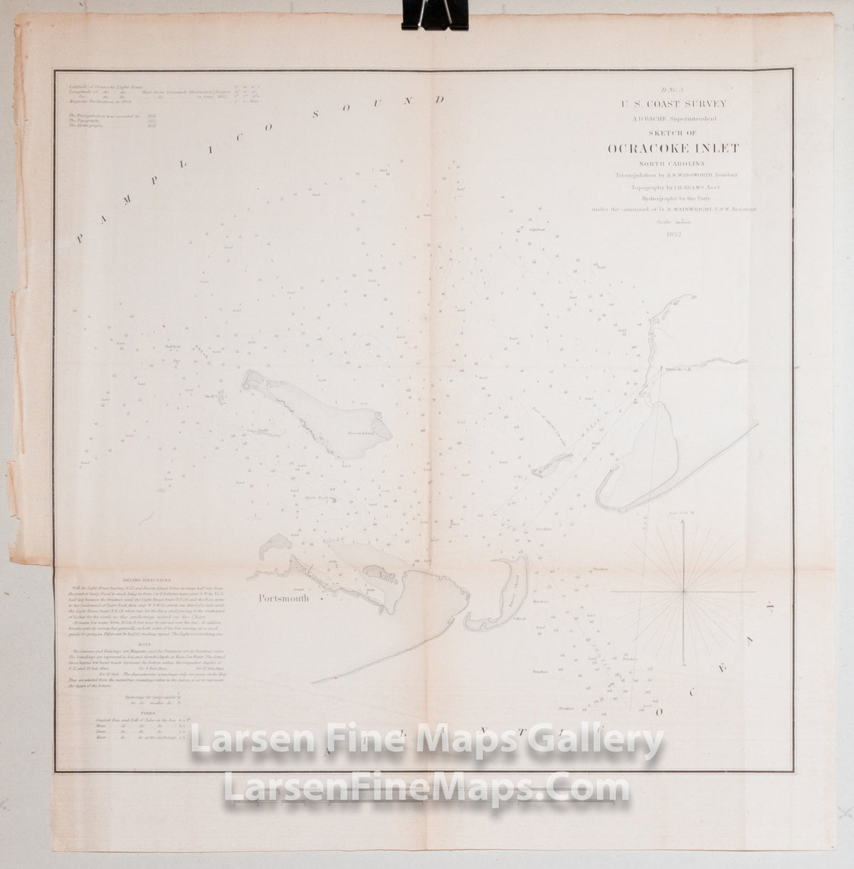 Sketch of Ocracoke Inlet North Carolina U.S. Coast Survey