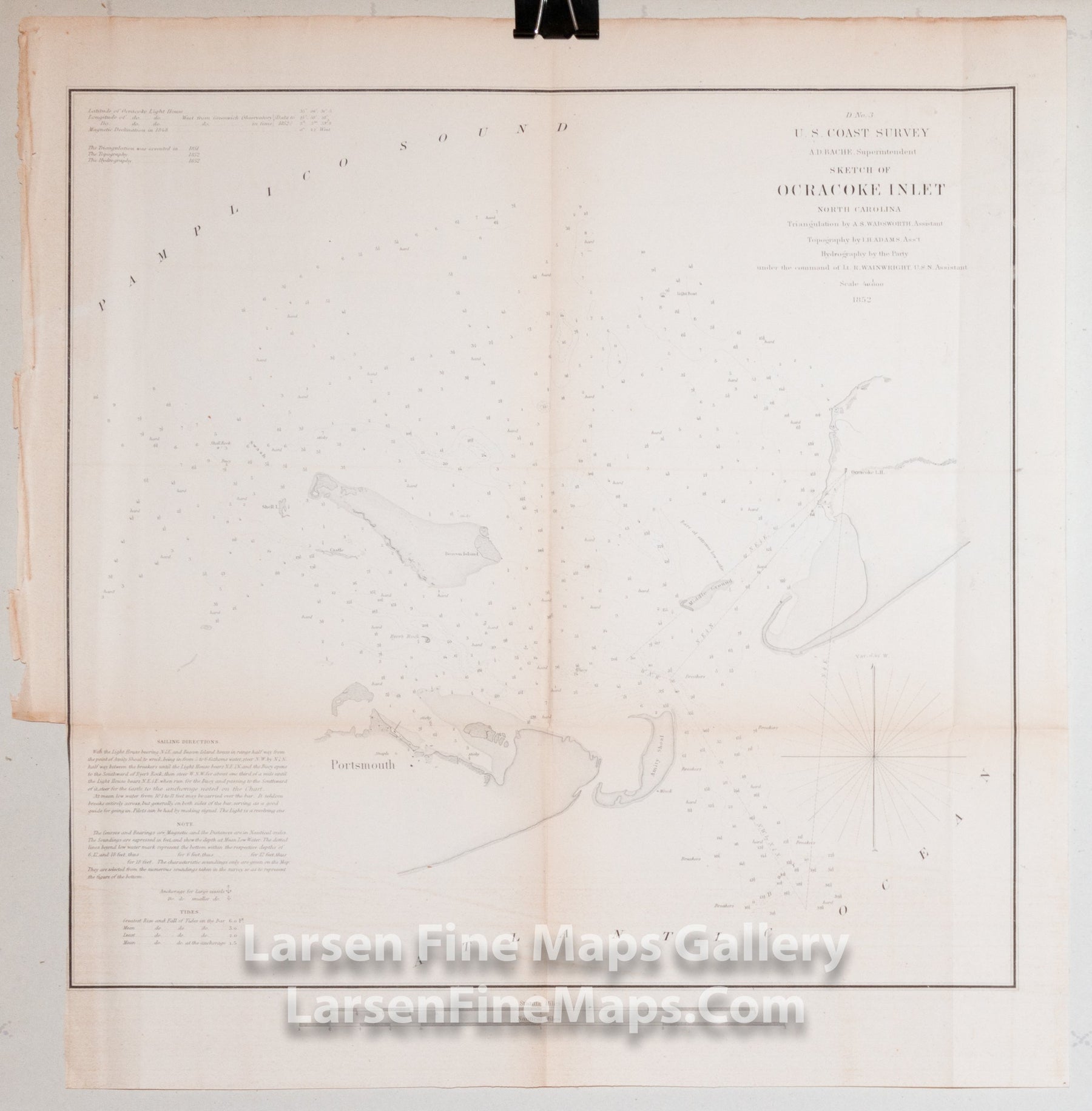 Sketch of Ocracoke Inlet North Carolina U.S. Coast Survey