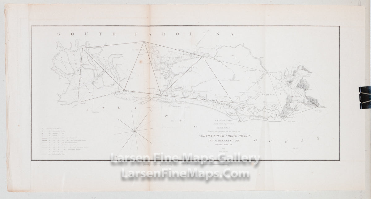 Sketch E. No. 3 Showing the Progress of the Survey at North & South Edisto and St. Helena Sound South Carolina U.S. Coast Survey