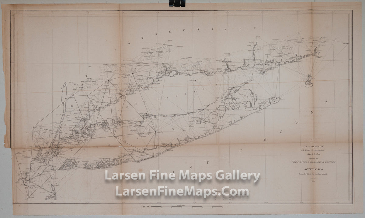 U.S. Coast Survey Chart Long Island, Long Island Sound