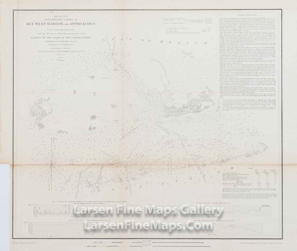 Preliminary Chart of Key West Harbor and Approaches U.S. Coast Survey