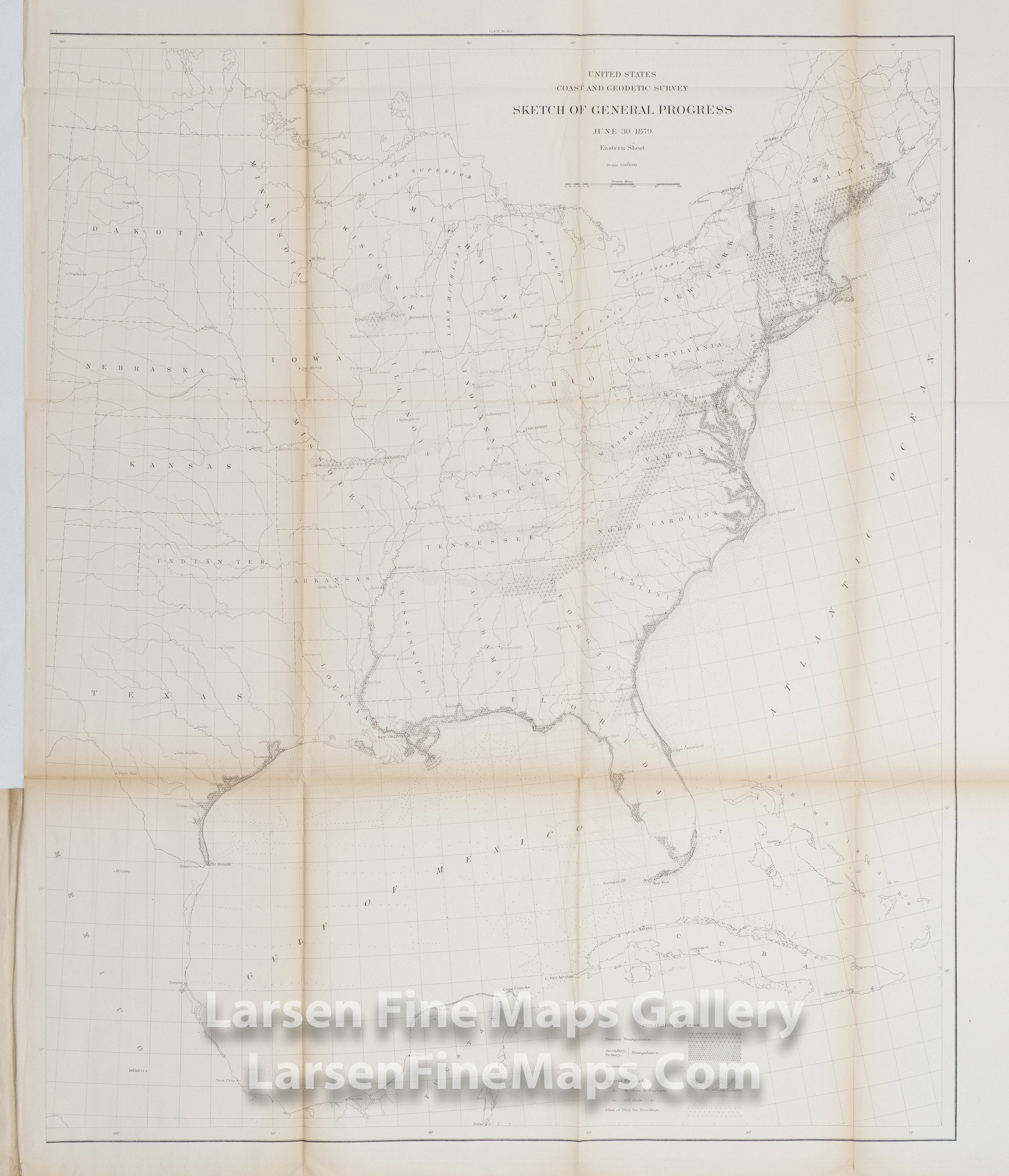 Map of the General Progress (Eastern Part) U.S. Coast Survey