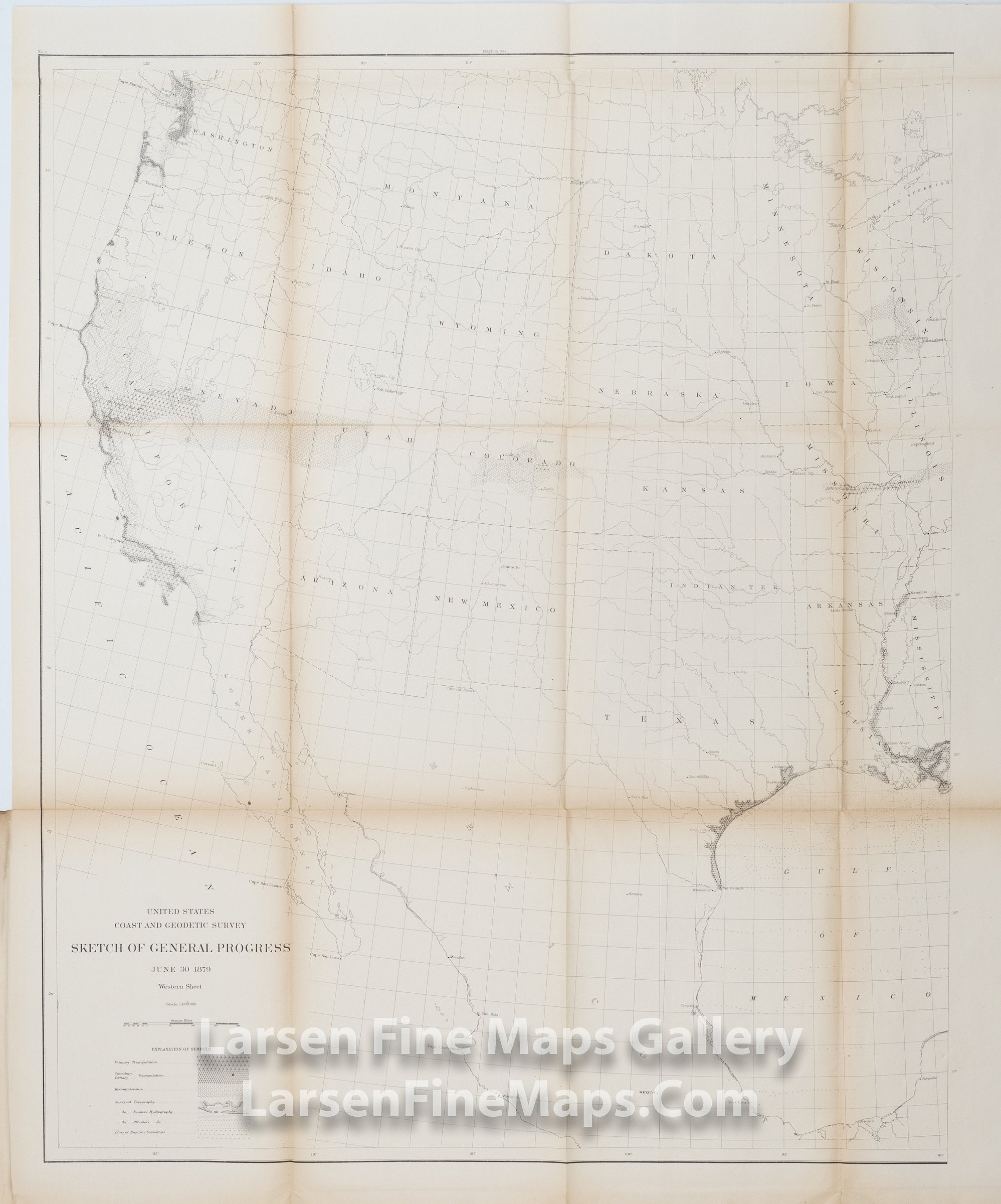 Map of the General Progress (Western Part) U.S. Coast Survey