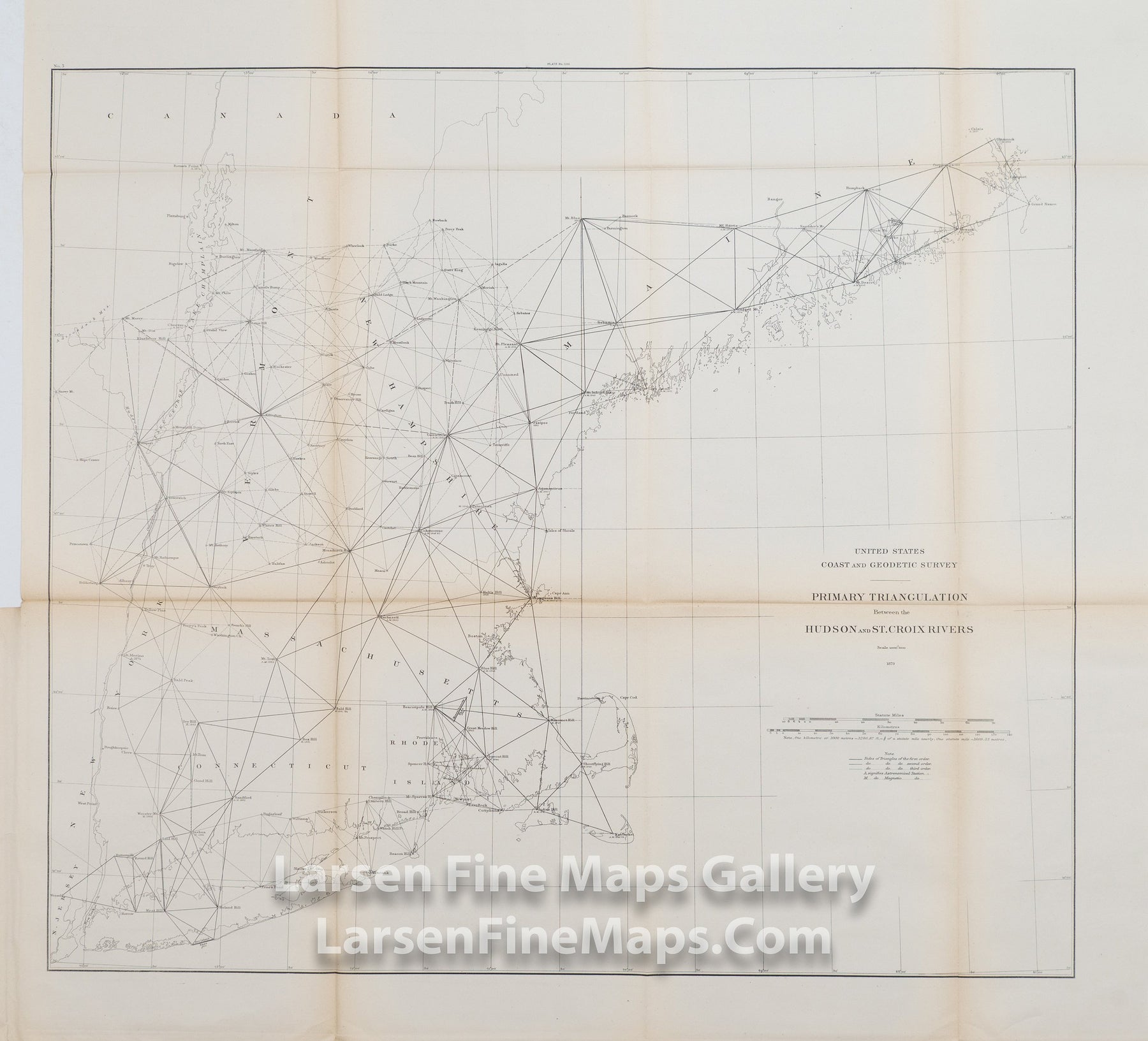 Primary Triangulation between The Hudson and St. Croix Rivers U.S. Coast Survey