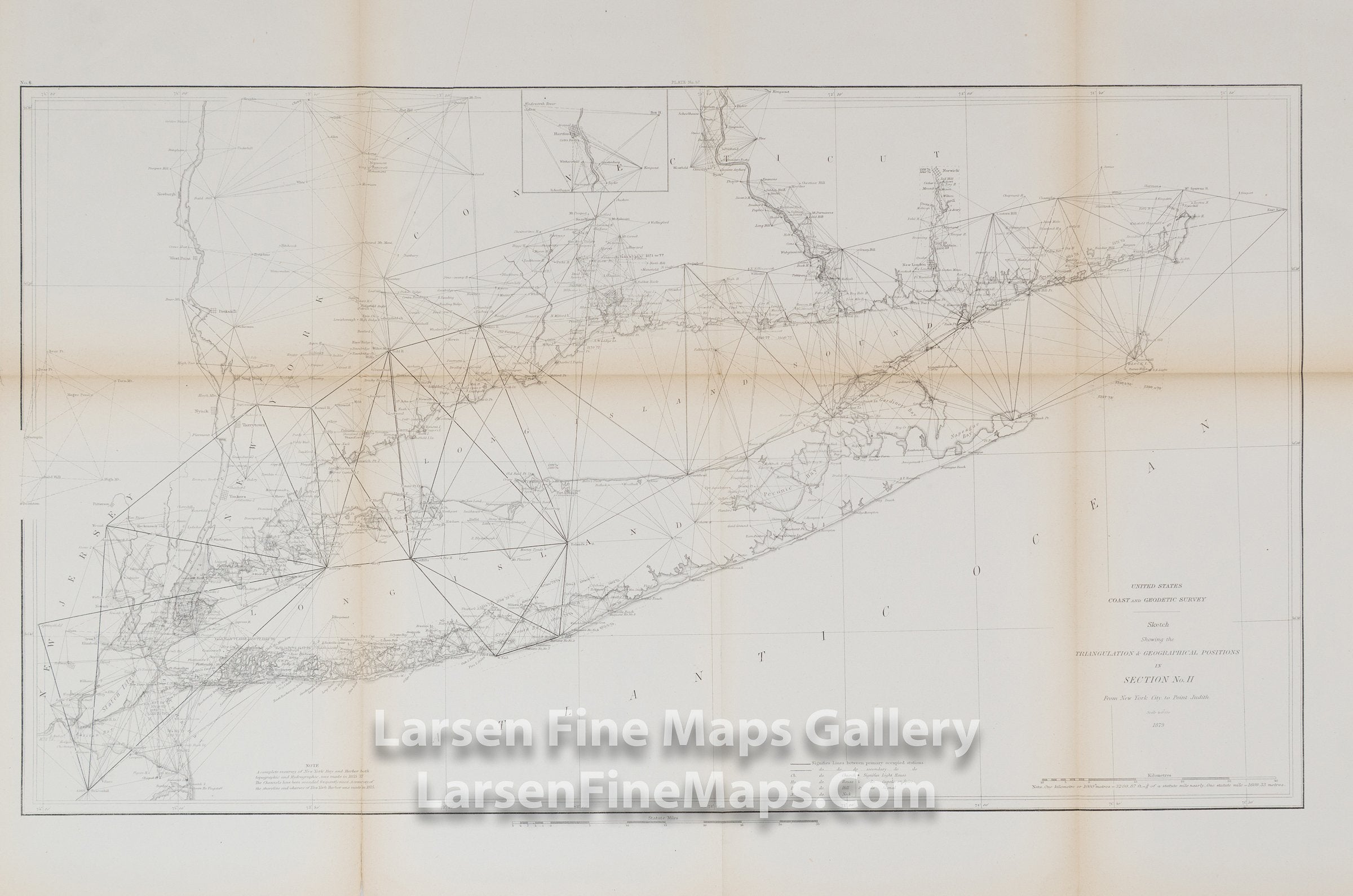 Sketch Showing the Progress of the Survey in Section II (Upper Part). Point Judith to New York City U.S. Coast Survey