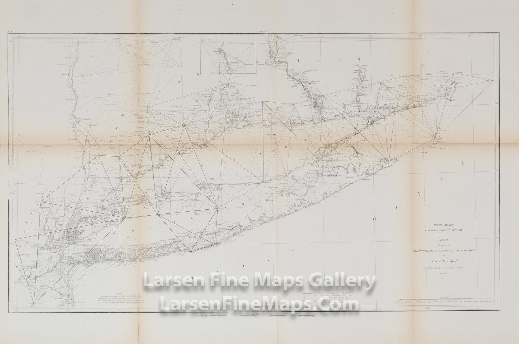 Sketch Showing the Progress of the Survey in Section II (Upper Part). Point Judith to New York City U.S. Coast Survey