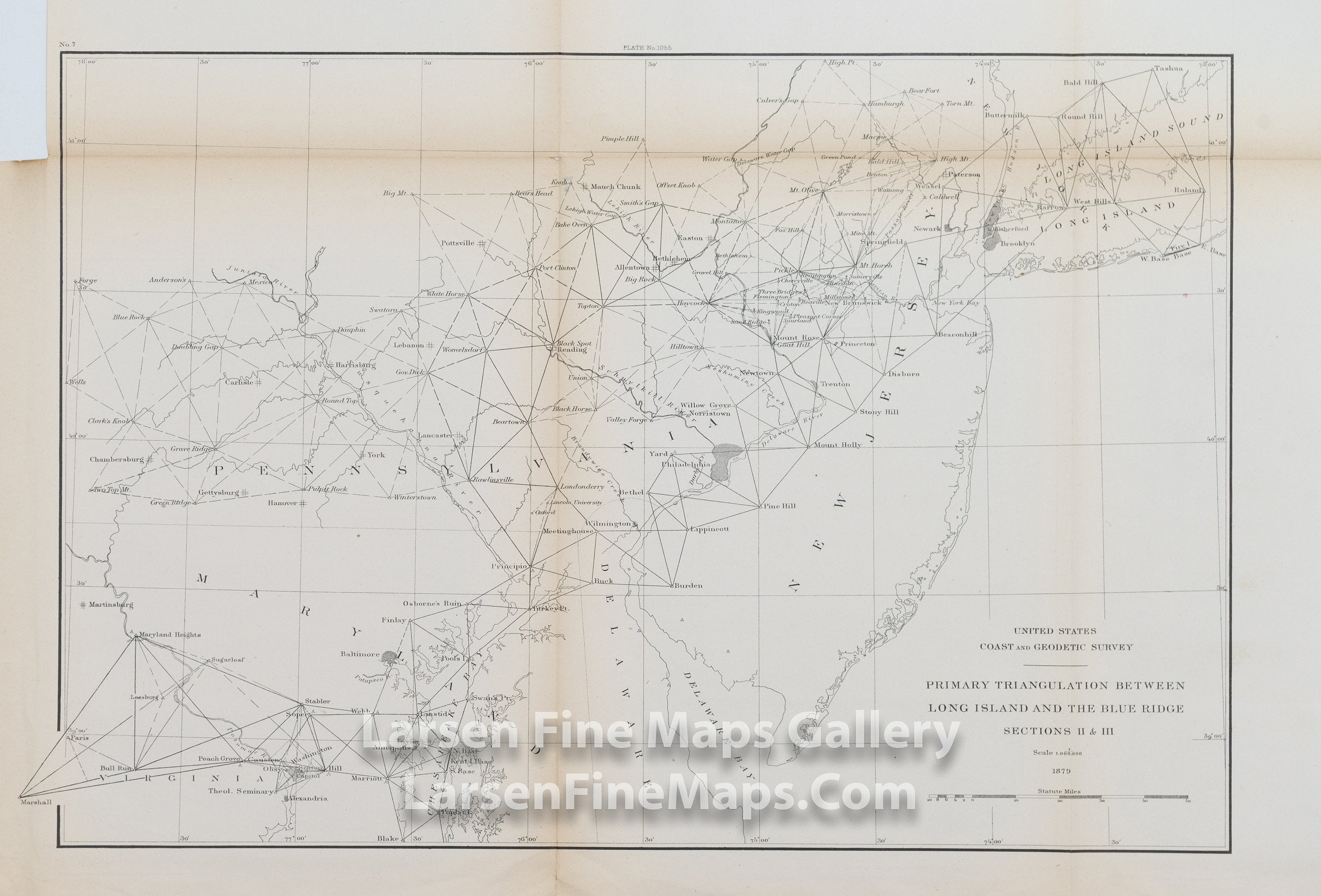 Sketch Showing the Progress of the Survey in Section II and III. Prima