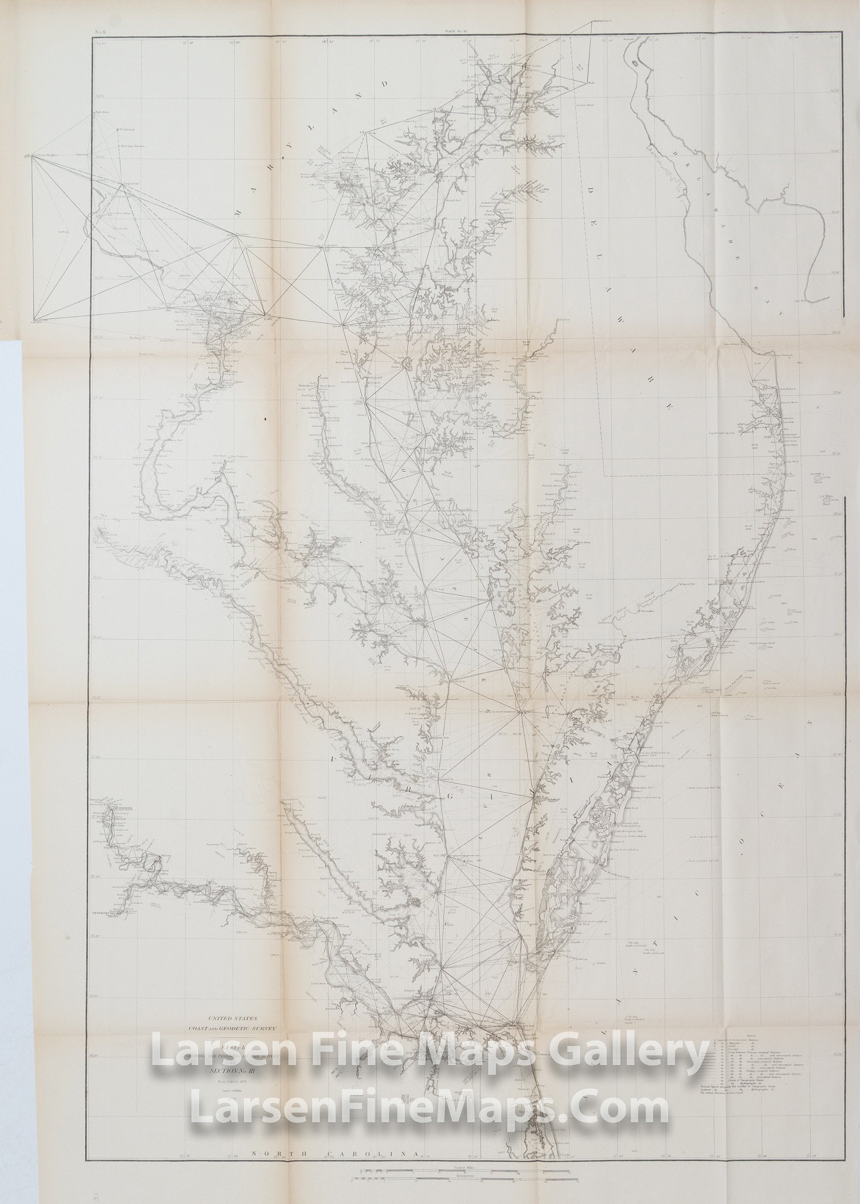 Showing the Progress of the Survey in Section No. III From 1843 to 1879 U.S. Coast Survey