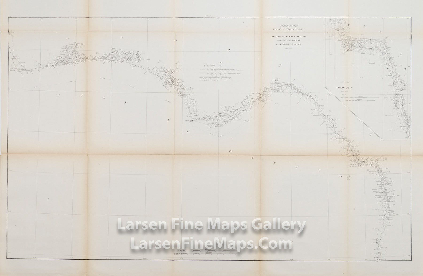 Sketch Showing the Progress of the Survey in Section VI. West Coast of Florida, St. Joseph's Bay to Mobile Bay U.S. Coast Survey