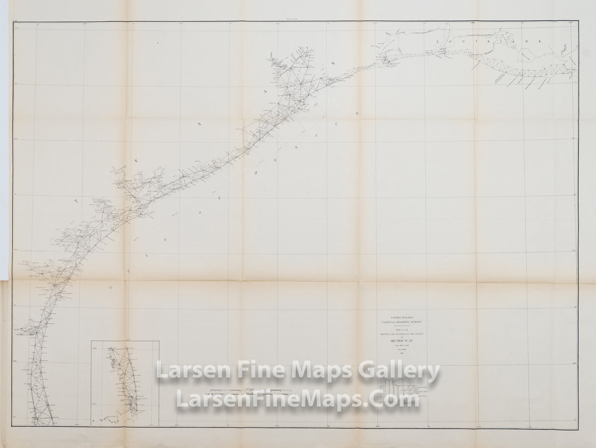 Sketch Showing the Progress of the Survey in Section IX. Coast of Texas U.S. Coast Survey