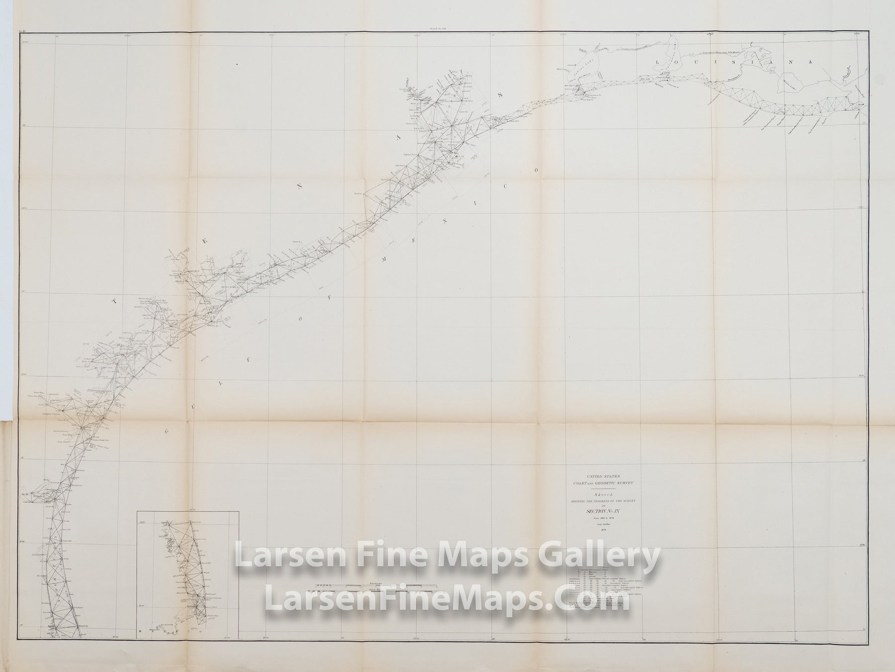 Sketch Showing the Progress of the Survey in Section IX. Coast of Texas U.S. Coast Survey