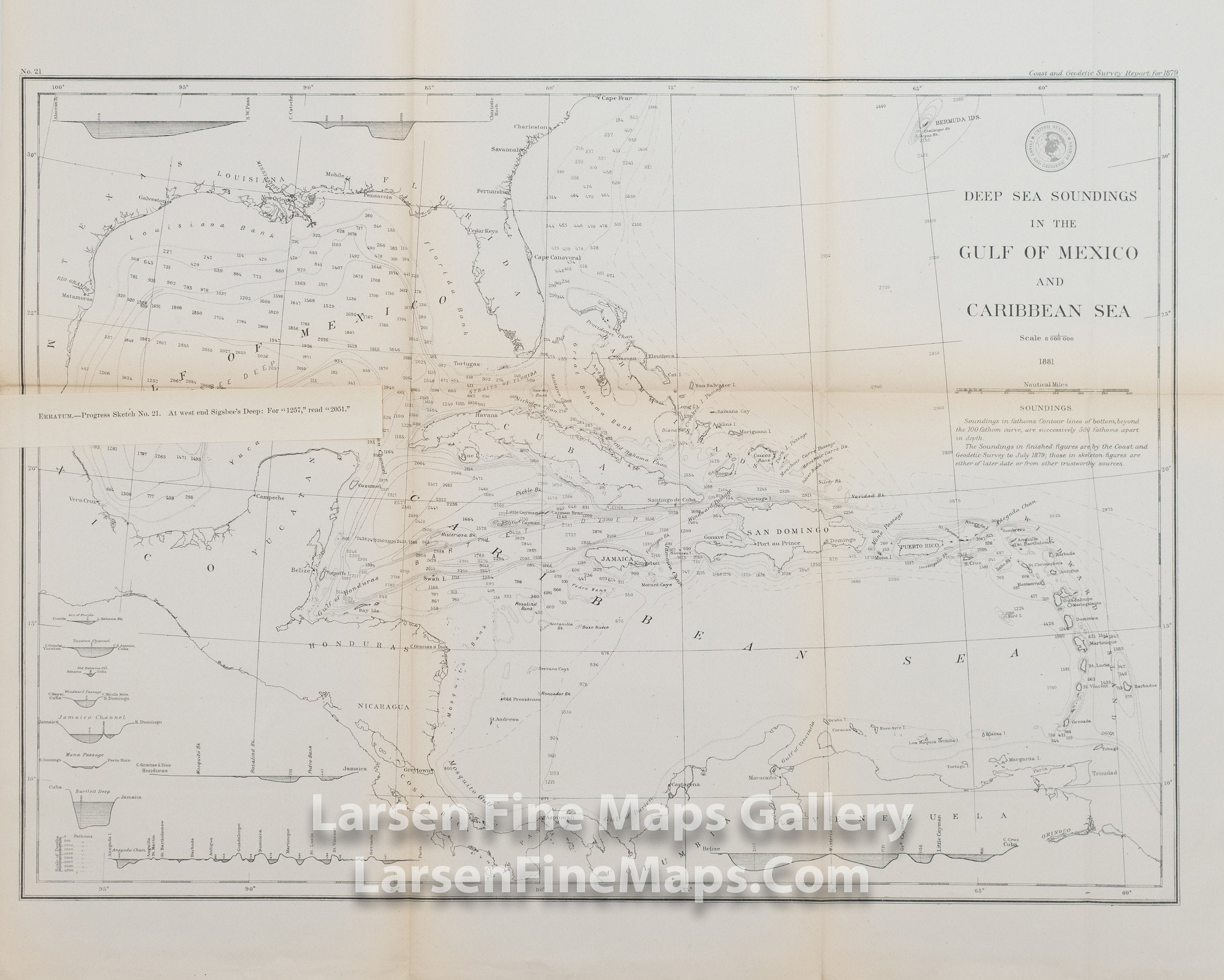 Deep Sea Soundings in the Gulf of Mexico and Caribbean Sea U.S. Coast Survey