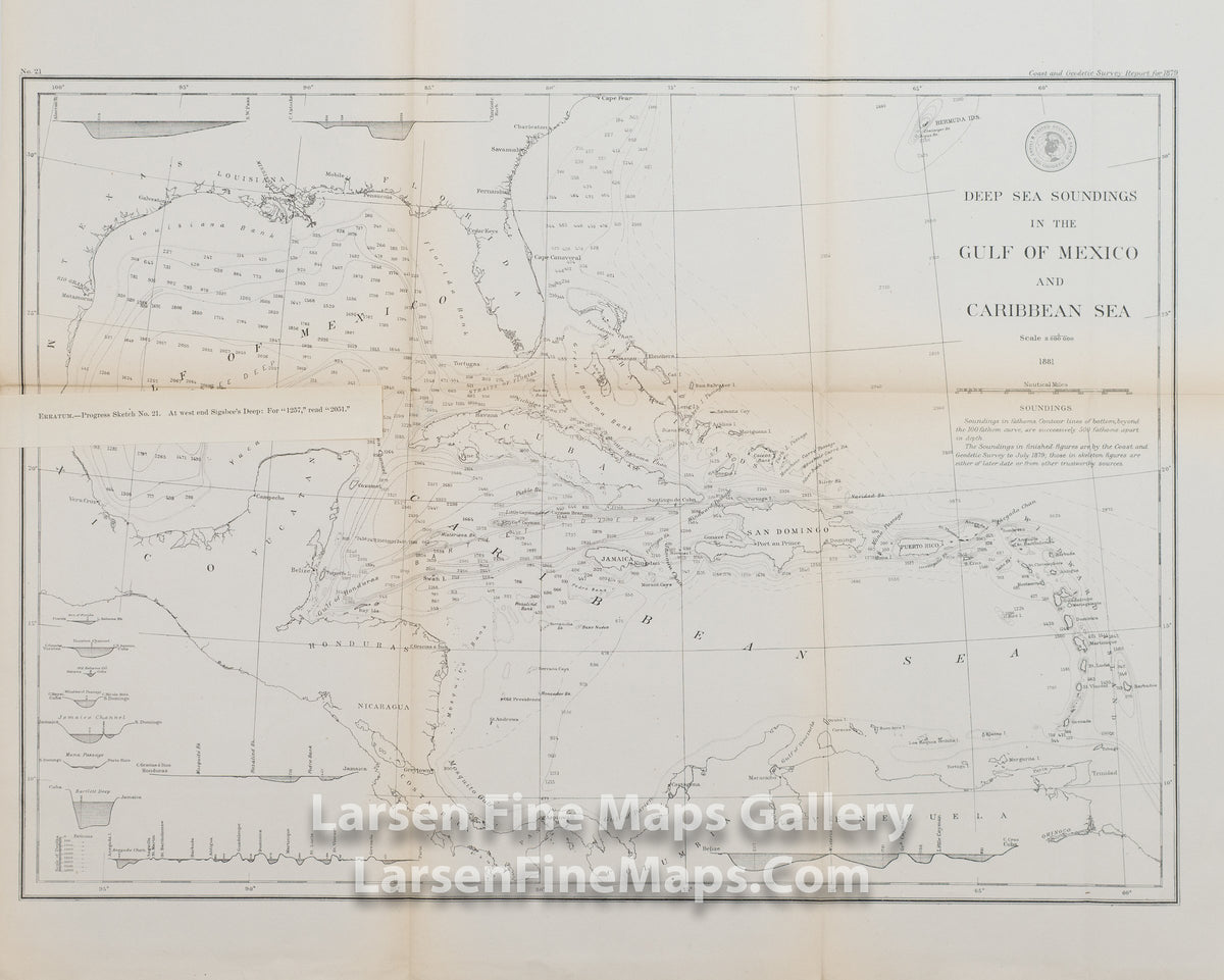 Deep Sea Soundings in the Gulf of Mexico and Caribbean Sea U.S. Coast Survey