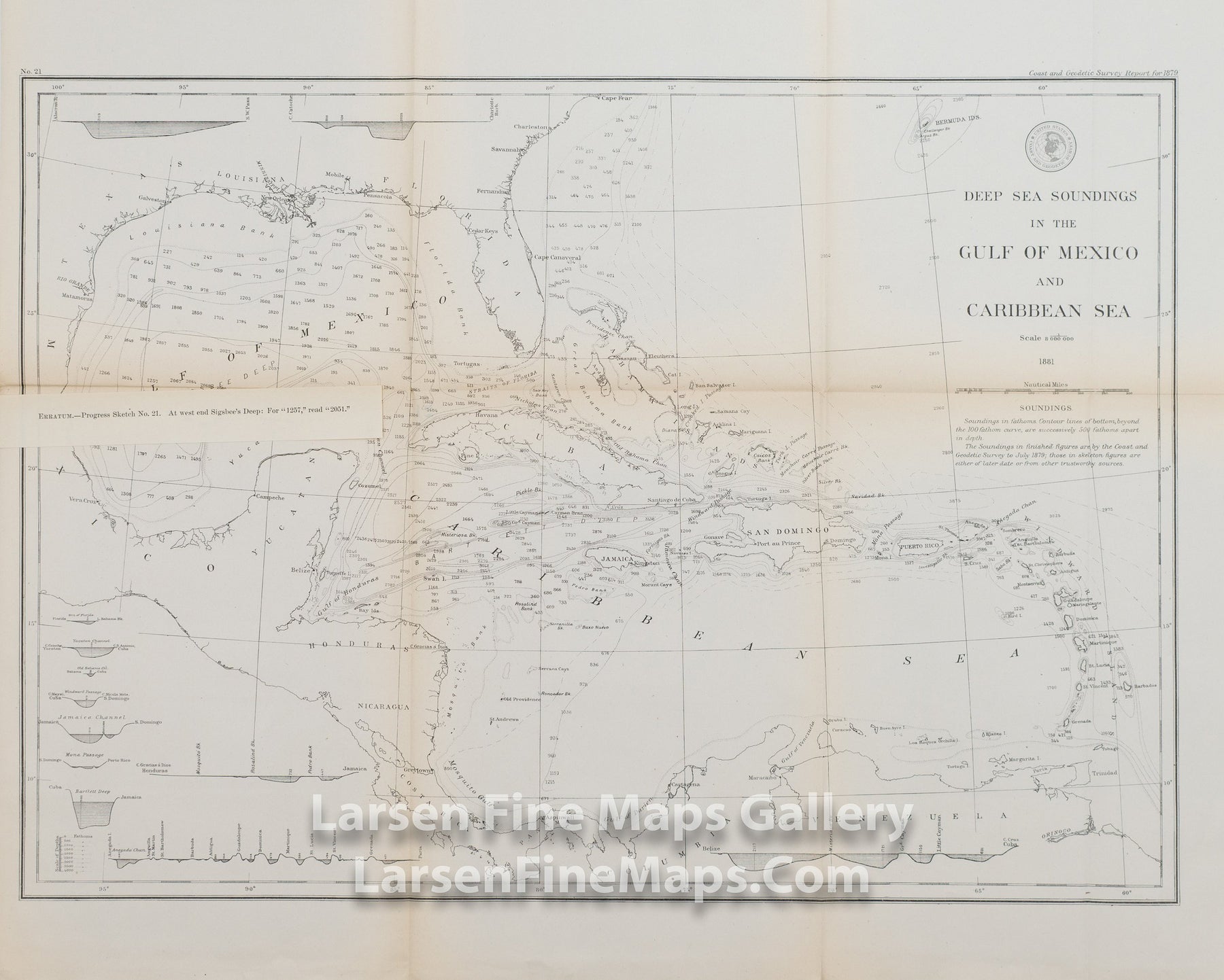 Deep Sea Soundings in the Gulf of Mexico and Caribbean Sea U.S. Coast Survey