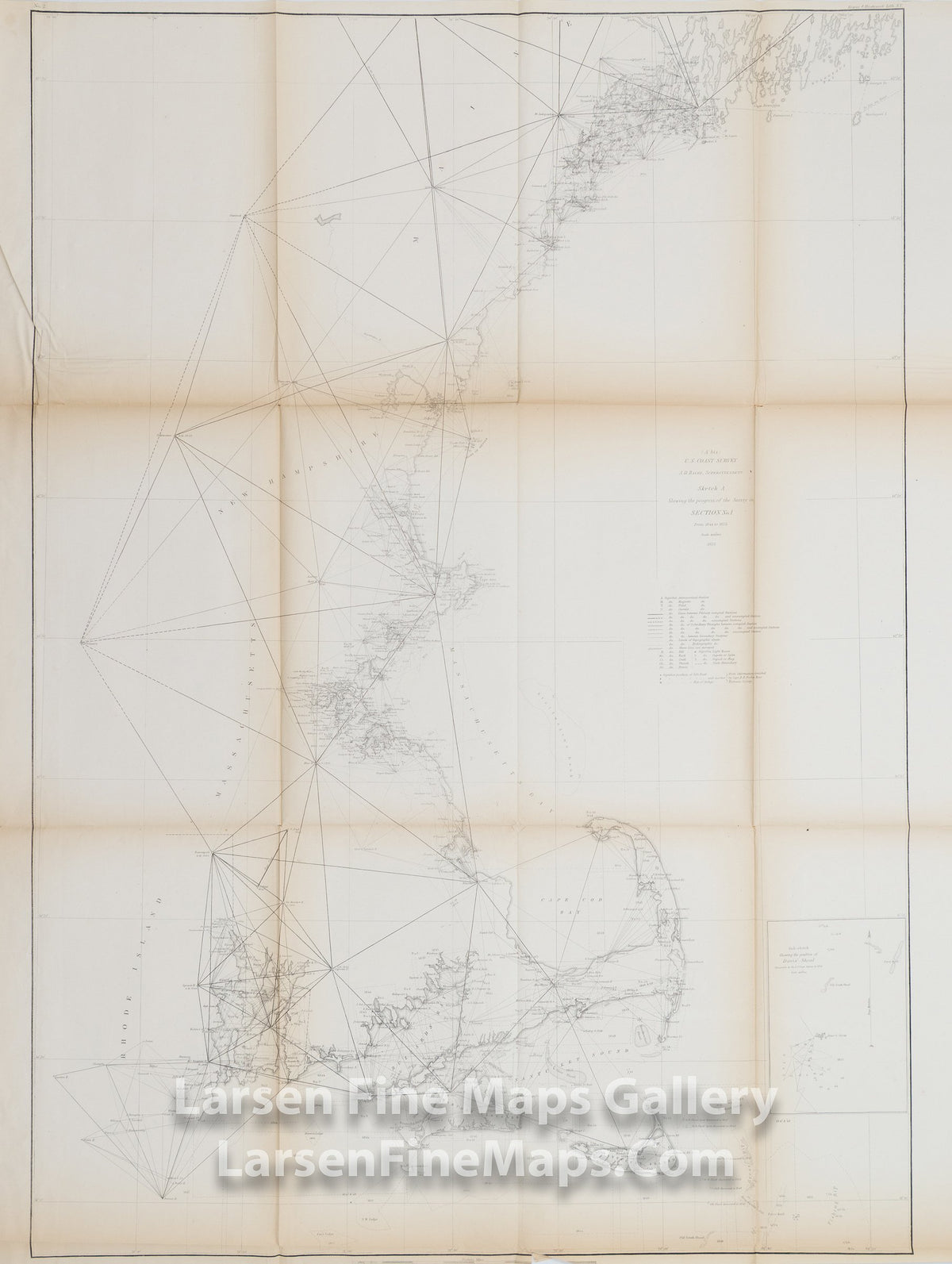 Sketch A Showing the Progress of the Survey in Section No. I From 1844