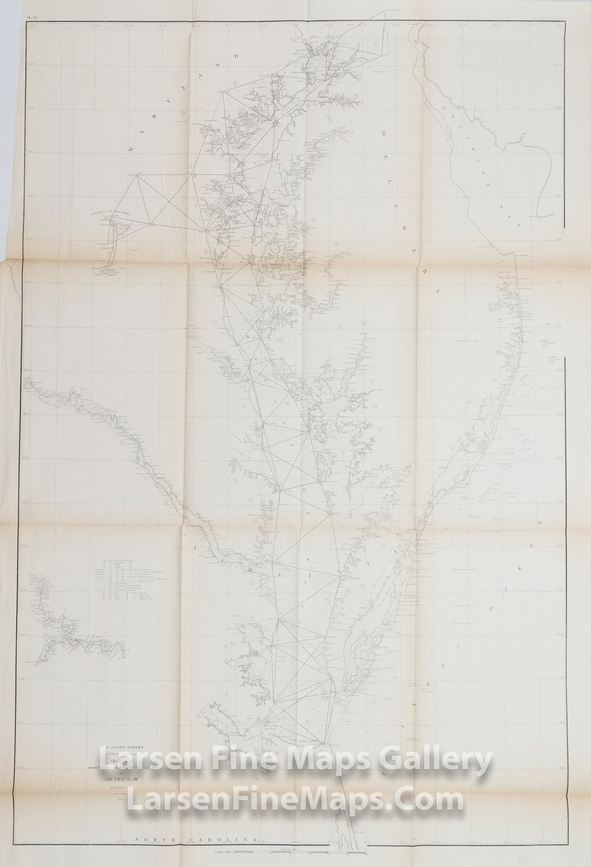 Sketch C Showing the Progress of the Survey in Section No. III From 1843 to 1855, U.S. Coast Survey