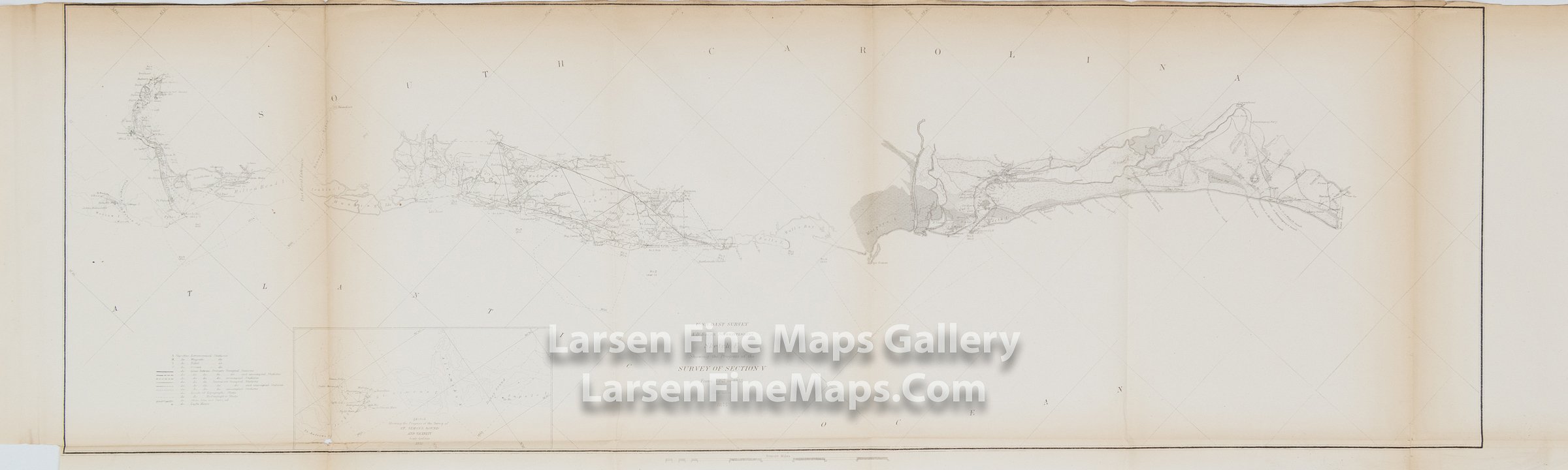 Sketch E Showing the Progress of the Survey of Section V From 1847 to 1855, U.S. Coast Survey