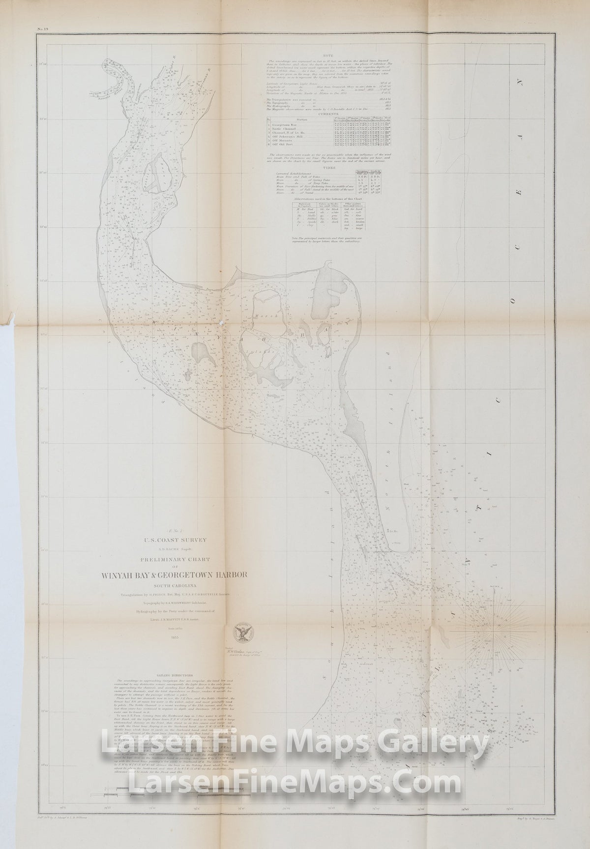 Preliminary Chart of Winyah Bay & Harbor South Carolina