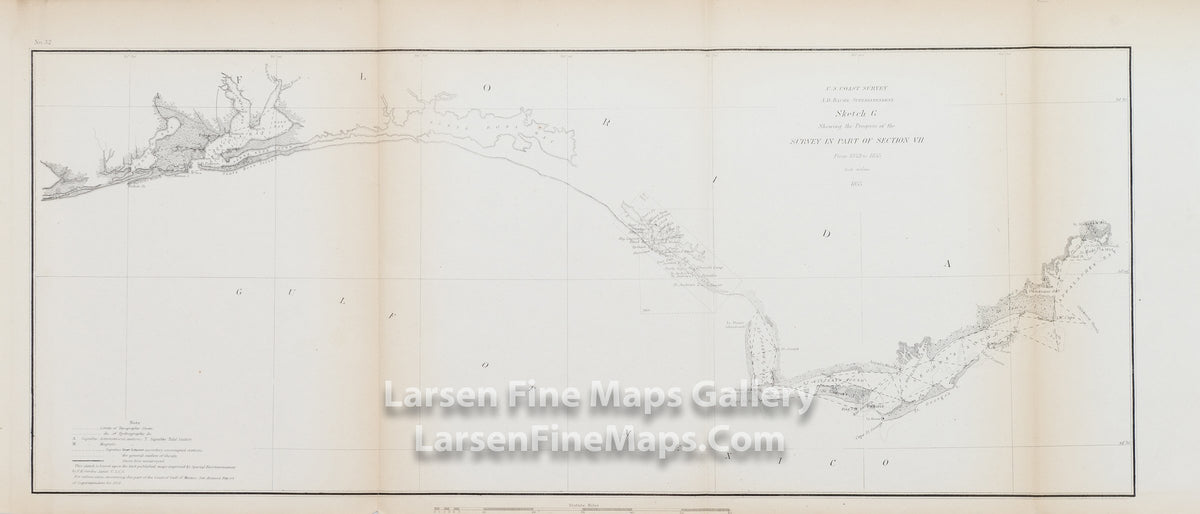 Sketch G Showing the Progress of the Survey in Part of Section VII From 1849 to 1855, U.S. Coast Survey